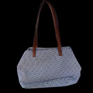 Street Level Anchorage Diamond Printed Tote